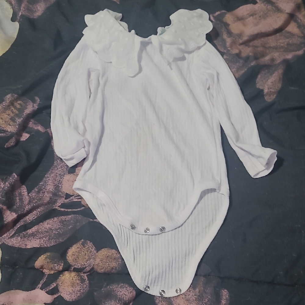 Disney White Ruffled Bodysuit